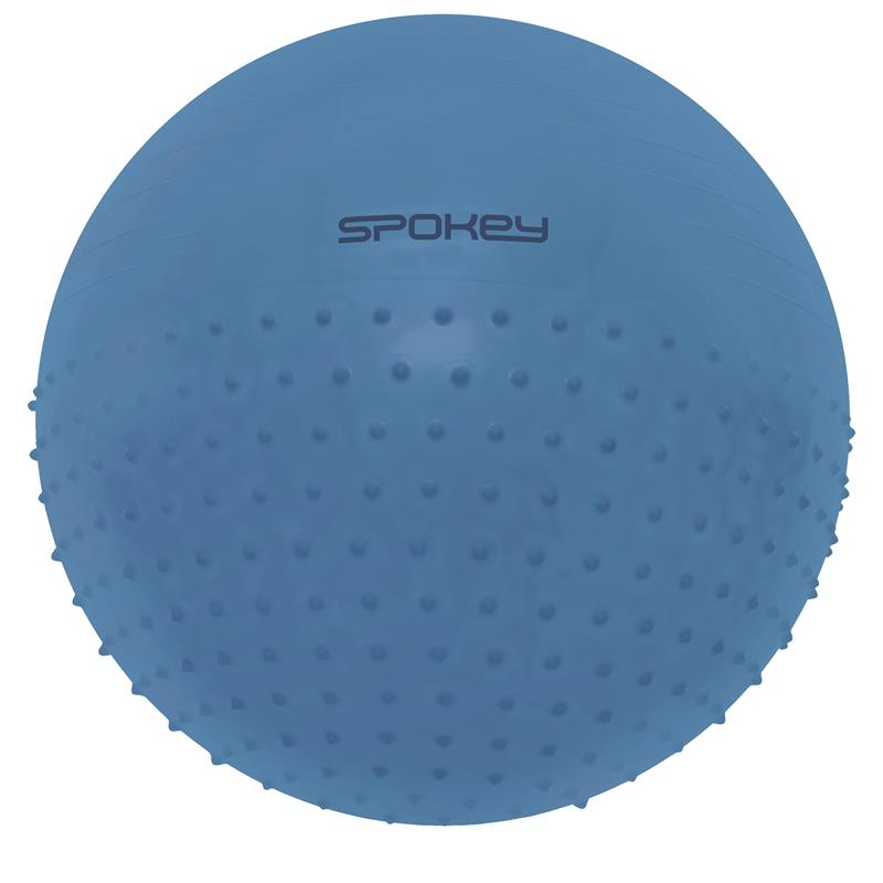 SPOKEY - HALF FIT 2v1 Masážní gymnastický míč, 65 cm, modrý