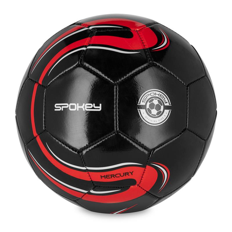 SPOKEY - MERCURY Fotbalový míč, vel. 5, černo-červený