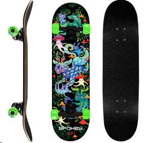 SPOKEY - OLLIE Skateboard 78,7 x 20 cm, ABEC7, se svíticimi prvky ve tmě