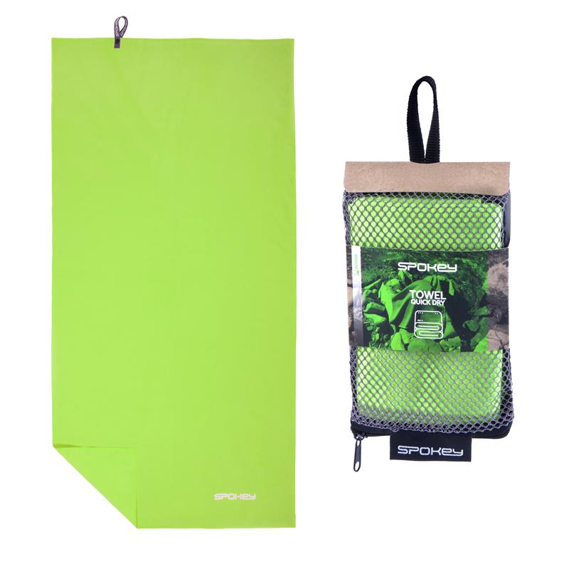 SPOKEY - SIROCCO M Rychleschnoucí ručník 40x80 cm, zelený s odnímatelnou sponou