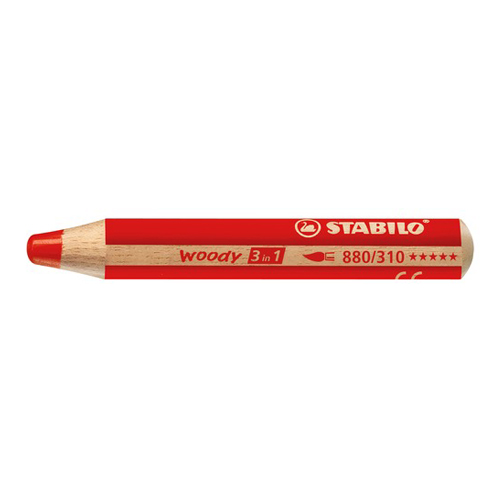 STABILO - Pastelka woody 3 in 1 červená