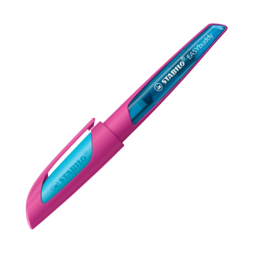 STABILO - Školní plnicí pero s hrotem M - EASYbuddy FRESH EDITION v růžové / světle modré
