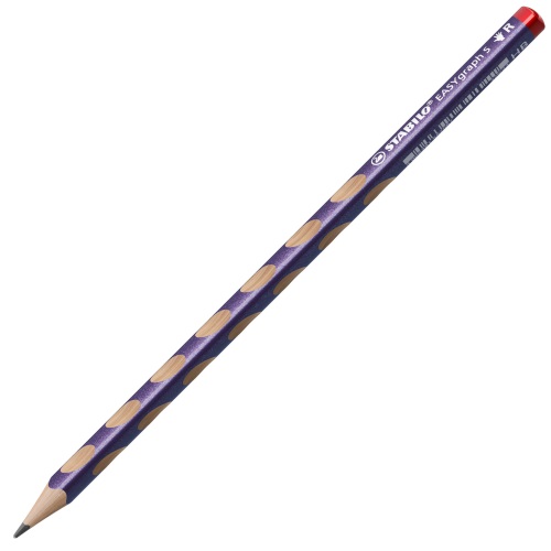 STABILO - Tenká trojúhelníková tužka pro praváky - EASYgraph S Metallic Edition - fialová