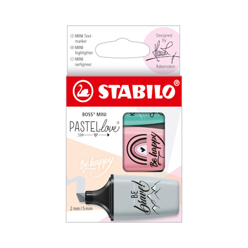 STABILO - Zvýrazňovač - BOSS MINI Pastellove 2.0 - 3 ks balení