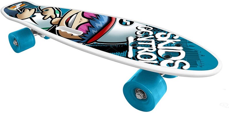 STAMP - Skateboard Skids Control modro-bílý 55x14, 5cm