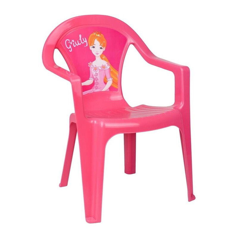 STAR PLUS - Dětský zahradní nábytek - Plastová židle růžová Giuly