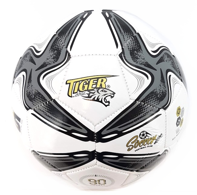 STAR TOYS - Fotbalový míč Tiger Soccer šedá size 5