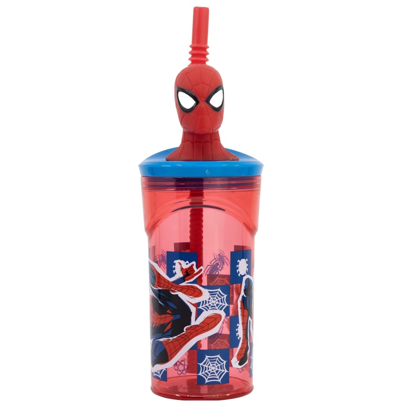 STOR - Plastová 3D sklenička s figurkou Spiderman, 360ml, 74766