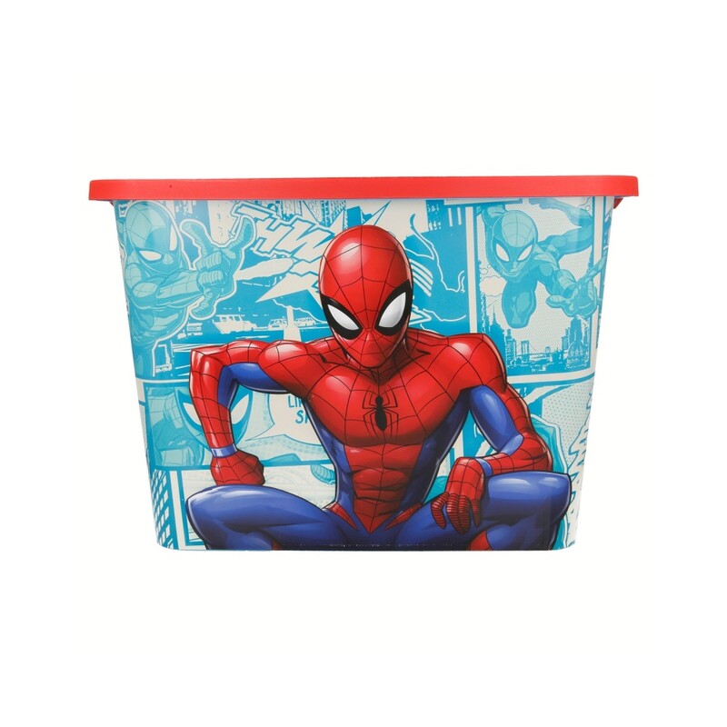 STOR - Plastový úložný box Spiderman, 23L, 02626