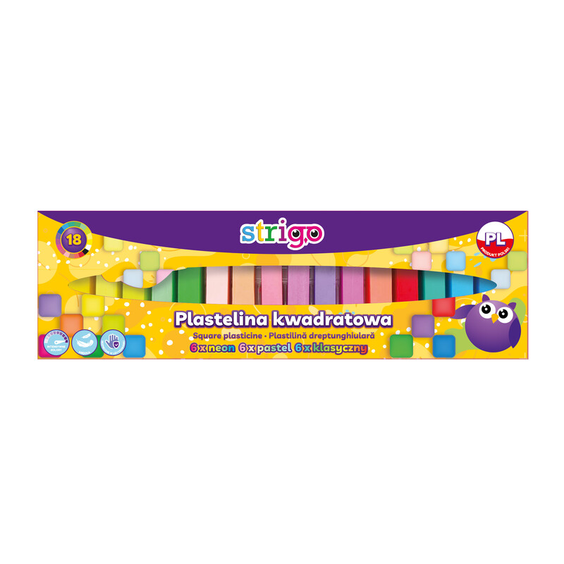 STRIGO - Plastelína hranatá 18 barev