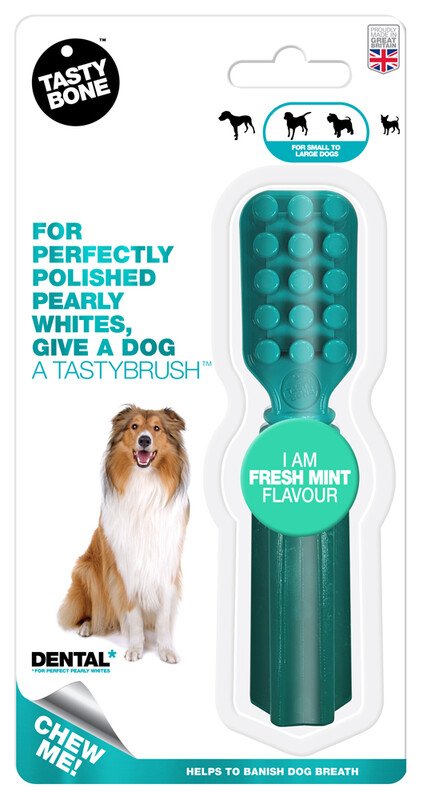 TASTY BONE - Kartáček pro psy nylonový s příchutí Fresh Mint