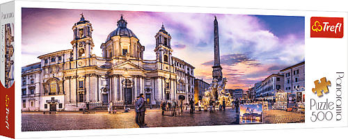 TREFL - Panoramatické puzzle 500 - Piazza Navona, Řím