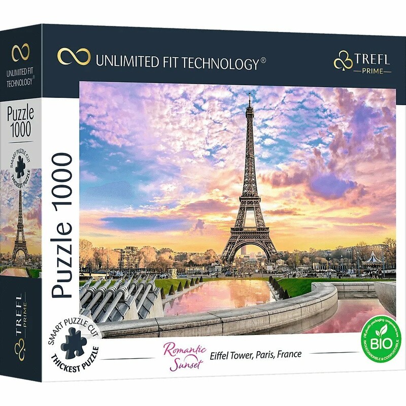 TREFL - Prime puzzle 1000 UFT - Romantický západ slunce: Eiffelova věž v Paříži, Francie
