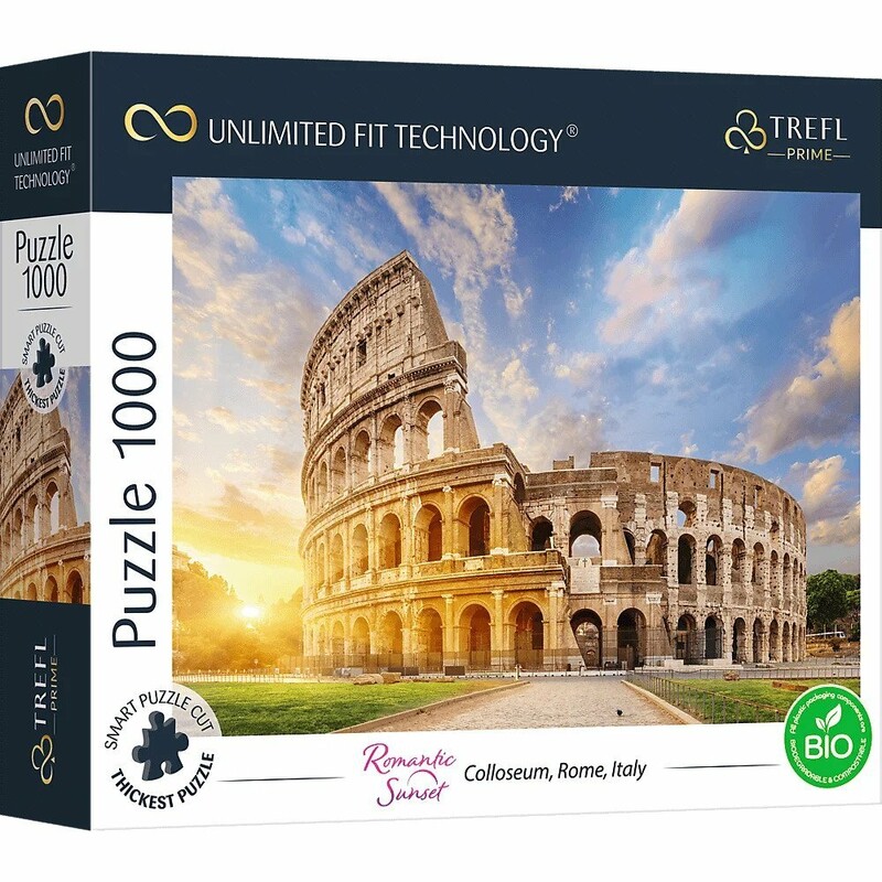 TREFL - Prime puzzle 1000 UFT - Romantický západ slunce: Koloseum v Římě, Itálie