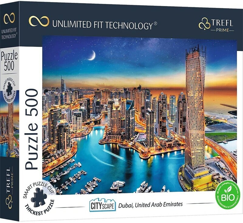 TREFL - Prime puzzle 500 UFT - Panorama města: Dubaj, Spojené Arabské Emiráty