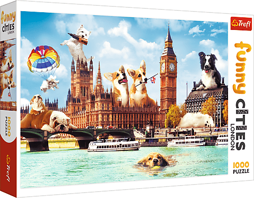 TREFL - Puzzle 1000 Crazy City - Psi v Londýně