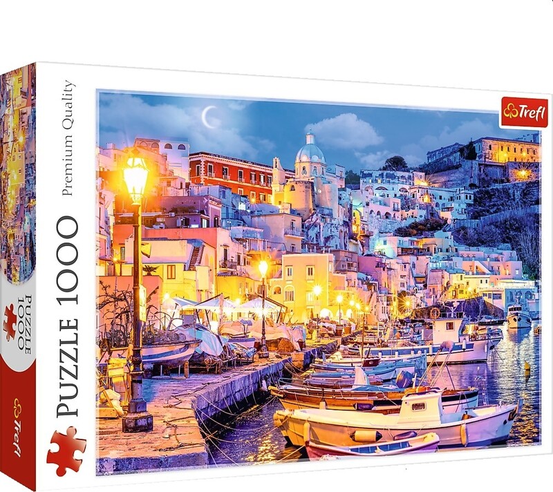 TREFL - Puzzle 1000 - Ostrov Procida v noci, Itálie