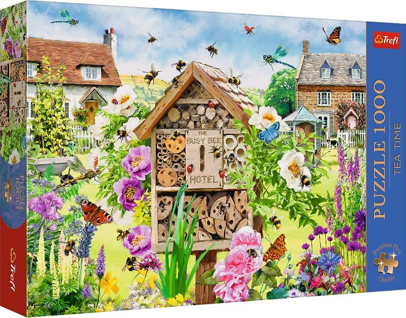 TREFL - Puzzle 1000 Premium Plus - Čajový čas: Domeček pro včelky