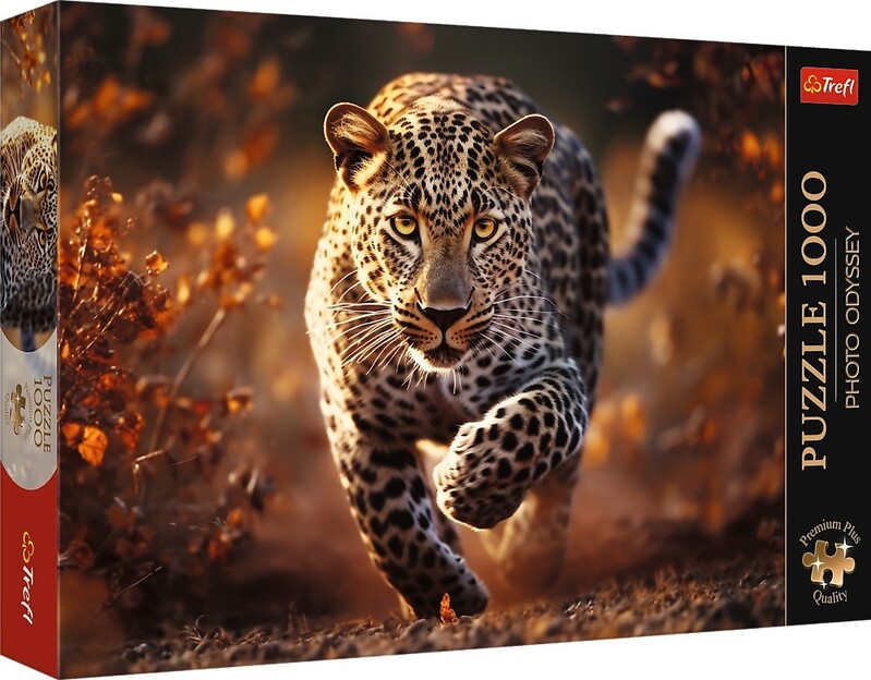 TREFL - Puzzle 1000 Premium Plus - Foto Odyssey: Divoký leopard