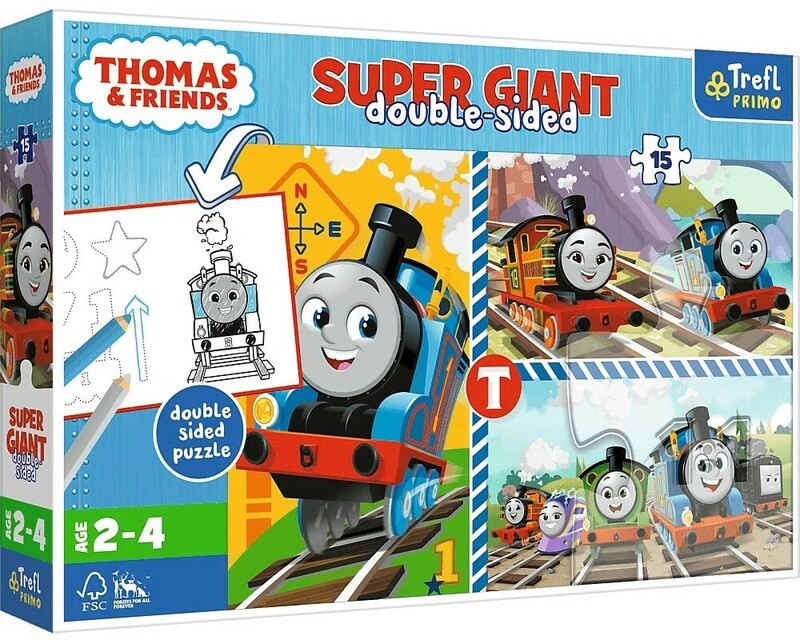 TREFL - Puzzle 15 GIANT - Tomové hry / Thomas and Friends