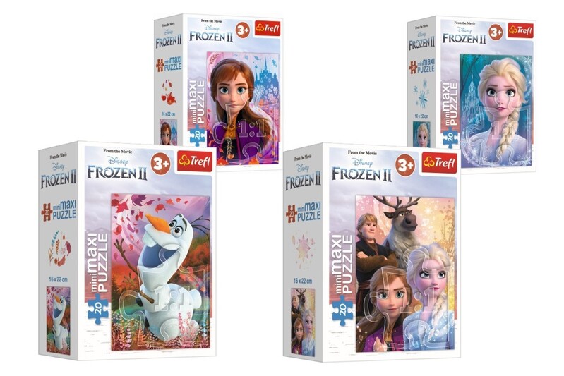 TREFL -  Puzzle 20 miniMAXI Ledové království II/Frozen II, 4 druhy