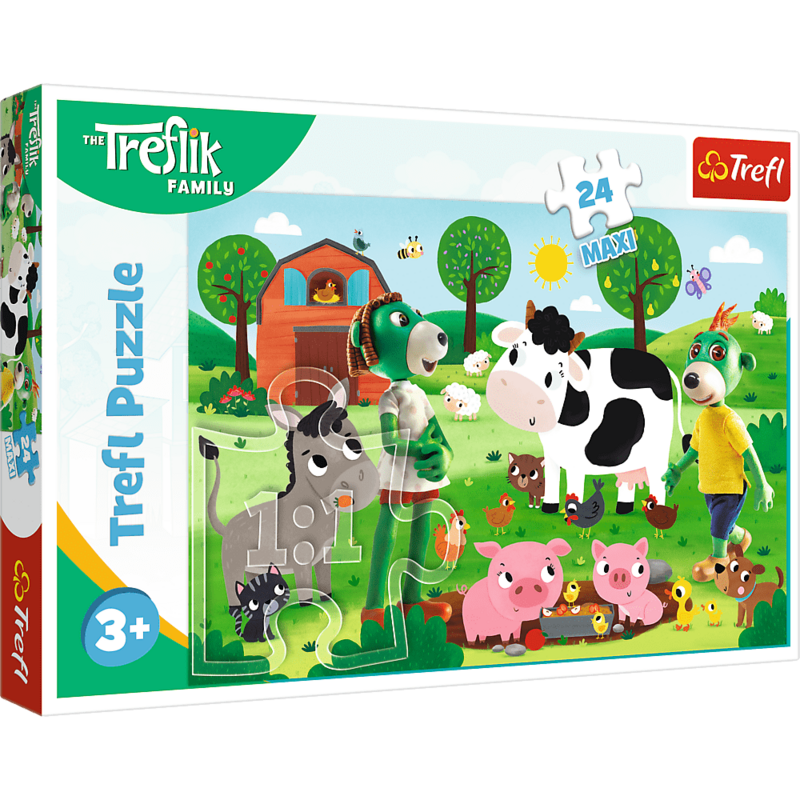 TREFL -  Puzzle 24 Maxi - Rodina Treflíků / Studio Rodzina Treflików