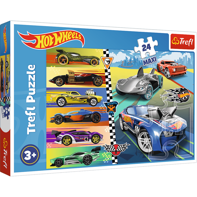 TREFL -  Puzzle 24 Maxi - Rychlé Hot Wheels / Mattel Hot Wheels