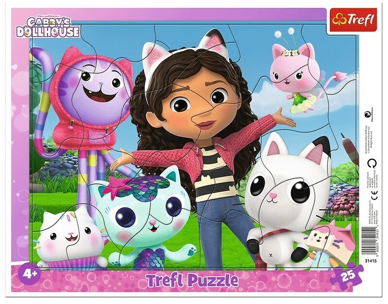 TREFL - Puzzle 25 Rámkové - Seznamte se s Gabby / Universal Gabby´s Dollhouse