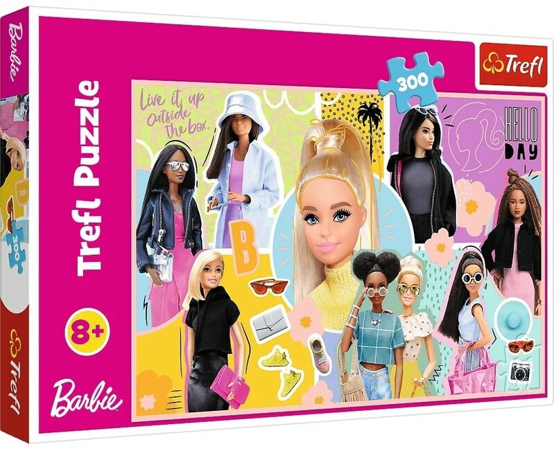 TREFL - Puzzle 300 - Tvoje oblíbená Barbie / Mattel, Barbie