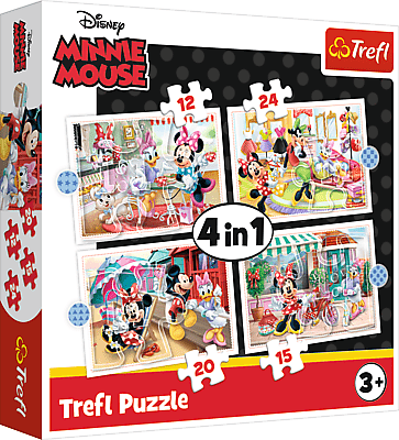 TREFL - Puzzle 4v1- Minnie s přáteli / Disney Minnie