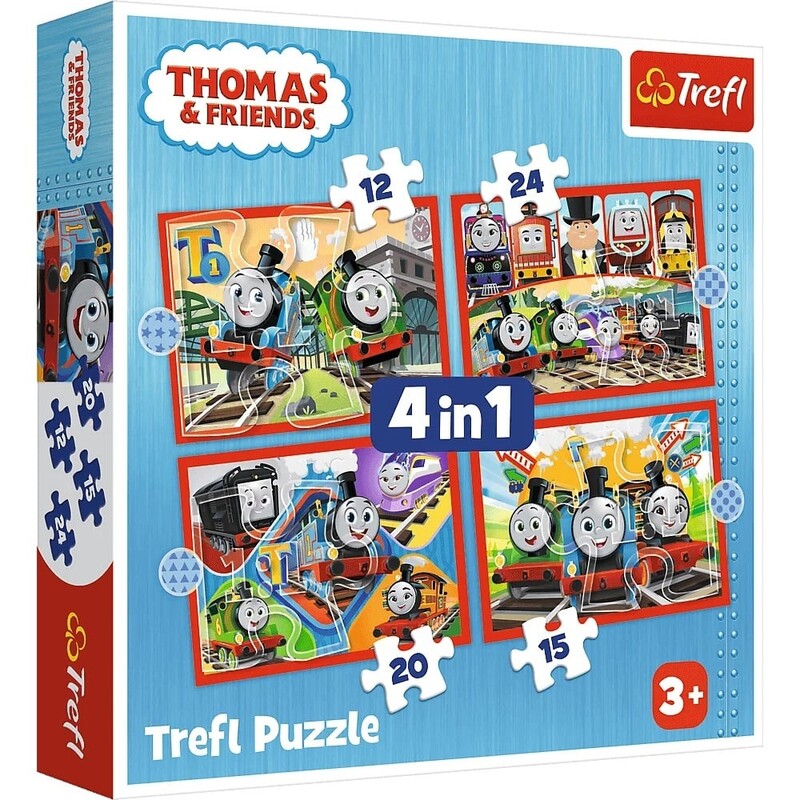 TREFL - Puzzle 4v1 - Úžasný Tom / Thomas and Friends