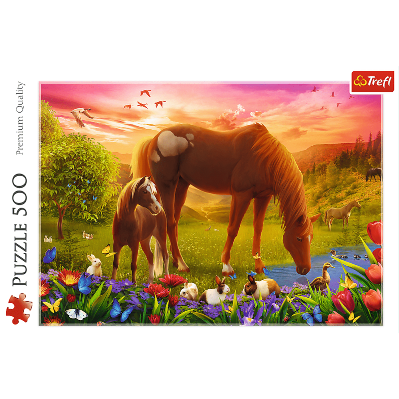 TREFL -  Puzzle 500 - Koně na louce
