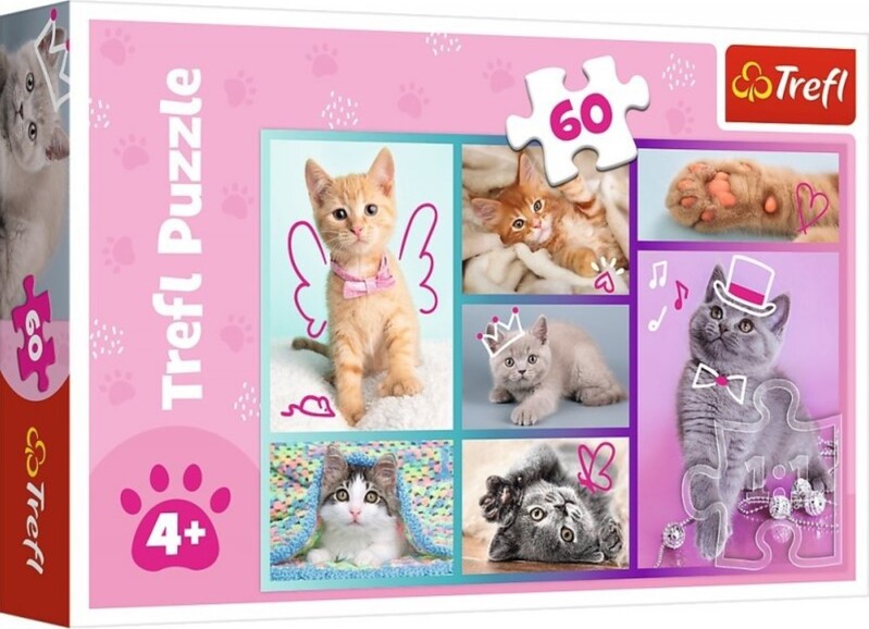 TREFL - Puzzle 60 - Roztomilé kočky / Trefl