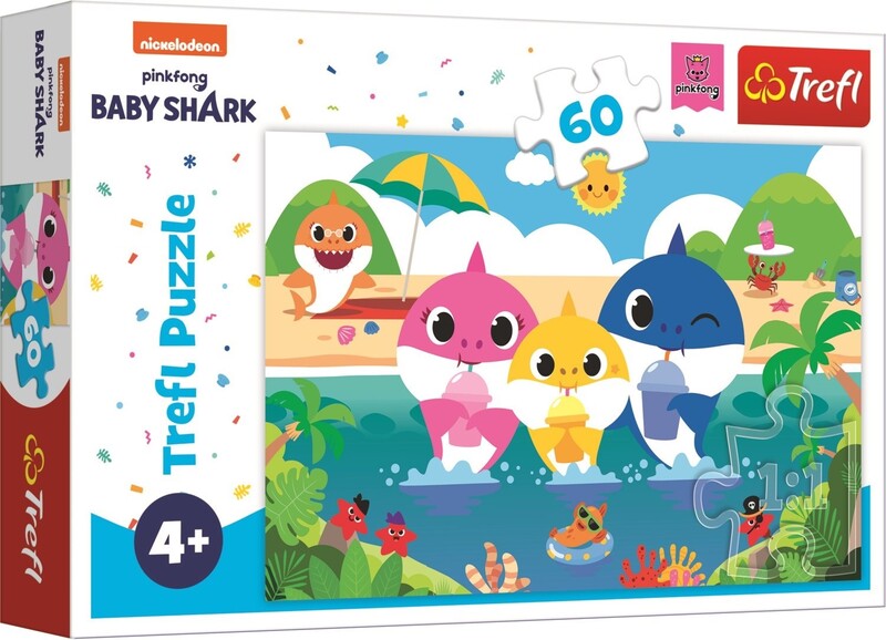 TREFL - Puzzle Baby Shark s rodinou na dovolené 60 dílků