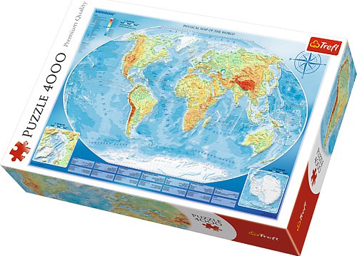 TREFL - Puzzle Velká mapa světa 4000