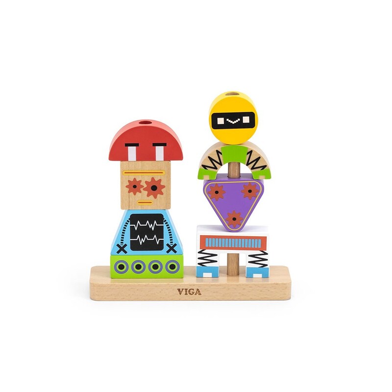 VIGA - Dřevěné kostky Robot