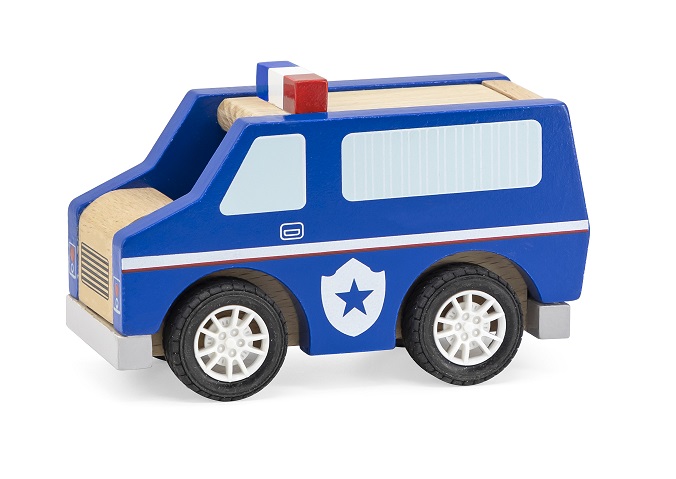 VIGA - Dřevěné policejní auto 13cm
