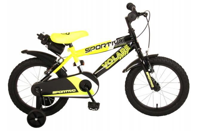 VOLARE - Dětské kolo pro chlapce Sportivo Neon Yellow Black 16 "