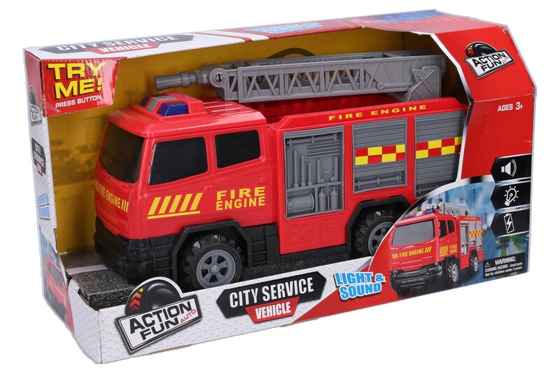 WIKY - Auto hasiči na setrvačník s efekty 30 cm
