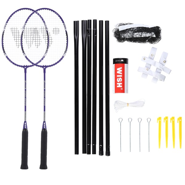 WISH - Sada raket na badminton Alumtec 4466, fialová