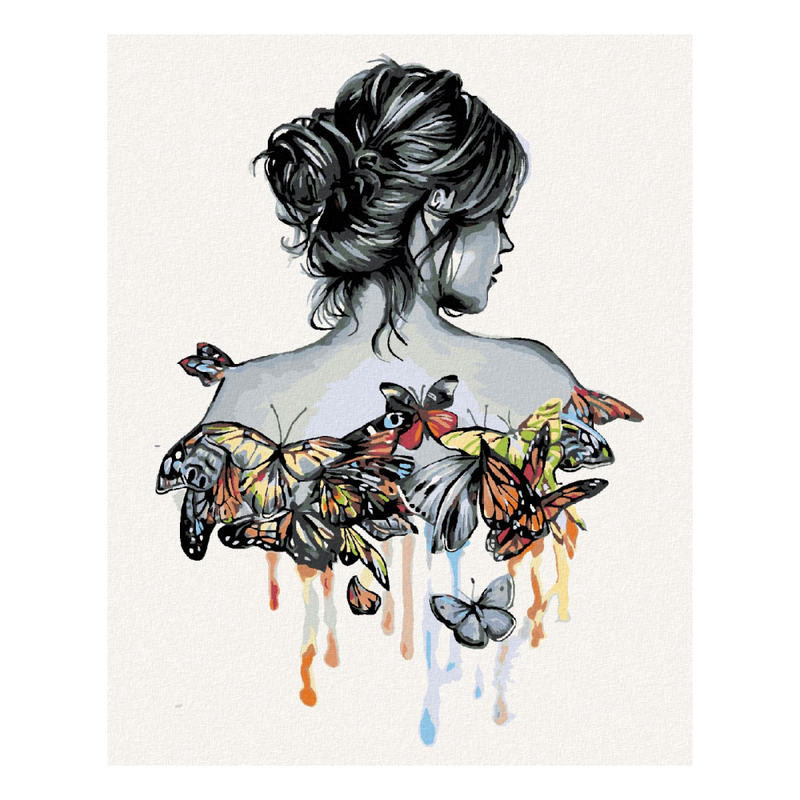 ZUTY - Diamantové malování (bez rámu) - Motýlí žena